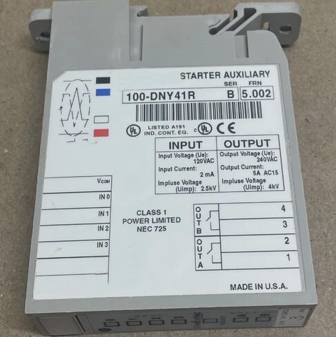 New 100-DNY41R 100DNY41R Starter Auxiliary Module in Saudi Arabia