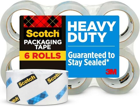 Scotch® Heavy-Duty Shipping Packing Tape, 1 7/8" x 43 7/10 Yd., Pack of 6 in Saudi Arabia
