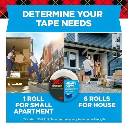 Scotch® Heavy-Duty Shipping Packing Tape, 1 7/8" x 43 7/10 Yd., Pack of 6 in Saudi Arabia