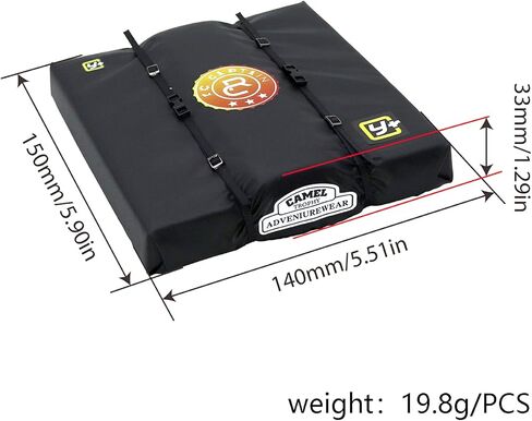RC Simulated Roof Luggage Tent Bag Decoration for 1/8 1/10 RC Crawler (TRX4, Defender, SCX10, 90046, RC4WD (Brown) in Saudi Arabia