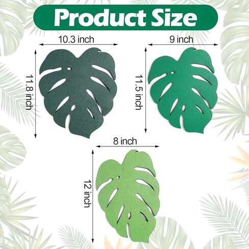 3 Pcs Monstera Leaf Cork Board Set Wall Self Adhesive Bulletin Board Decorative Accessories Cute Self Adhesive Creative Event Decoration for Xmas Home Office Decorative Display, 3 Size in Saudi Arabia