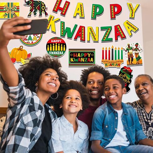 36 PSC Kwanzaa Bulletin Board Decorations Set - Kwanzaa Decorations Happy Kwanzaa's Wall Decoration Kwanzaa's Classroom Decor for Happy Kwanzaa African American Party Office Classroom Home Ornaments in Saudi Arabia