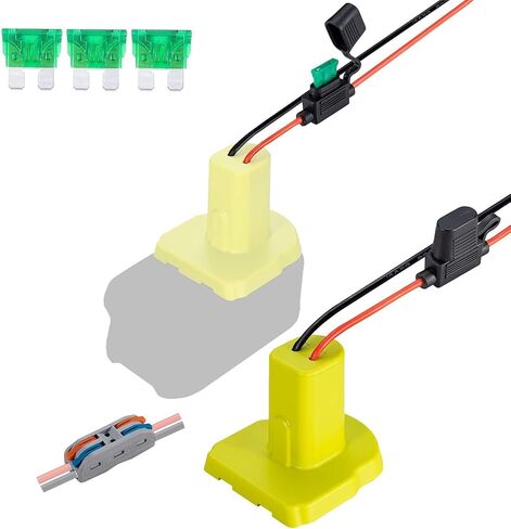 Power Wheel Adapter for Milwaukee M12 12V Battery with Fuse & Wire terminals, Power Connector 14 Gauge Robotic for Rc Car, Robotics, Rc Truck,DIY use, Work for Milwaukee M12 48-11-2420 48-11-2411 in Saudi Arabia