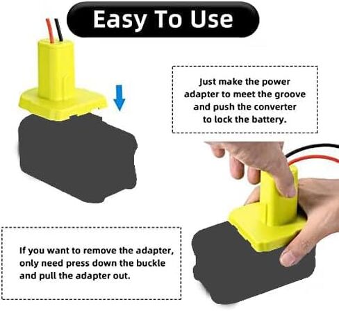 Power Wheel Adapter for Milwaukee M12 12V Battery with Fuse & Wire terminals, Power Connector 14 Gauge Robotic for Rc Car, Robotics, Rc Truck,DIY use, Work for Milwaukee M12 48-11-2420 48-11-2411 in Saudi Arabia