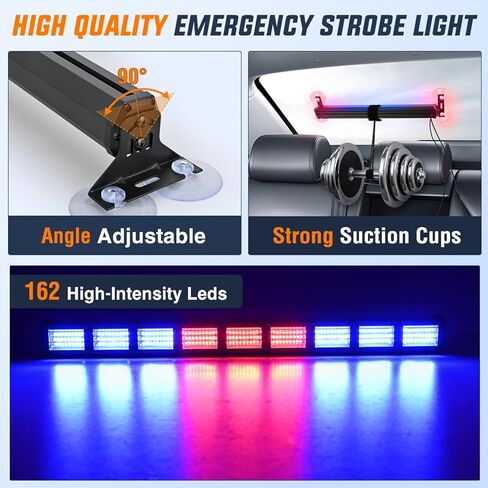 Nilight 162 LED مستشار المرور ستروب ضوء بار 2 في 1 العنبر الأزرق أضواء تحذير الطوارئ مع وحدة تحكم 4 ألوان قابلة للتحويل 36 نمط فلاش للشاحنات والسيارات ومركبات البناء المحراث in Saudi Arabia