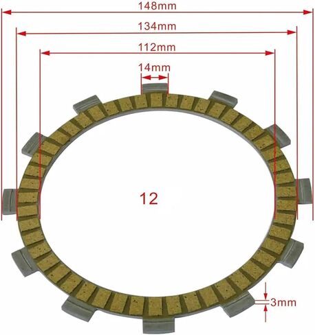 قطع غيار 7 قطعة دراجة نارية قابض احتكاكي لوحات صالح لل YFM350 U 96-98 YFM350 X 87-03 YFM350 R 07-13 YFM400 FW 93-98 in Kuwait