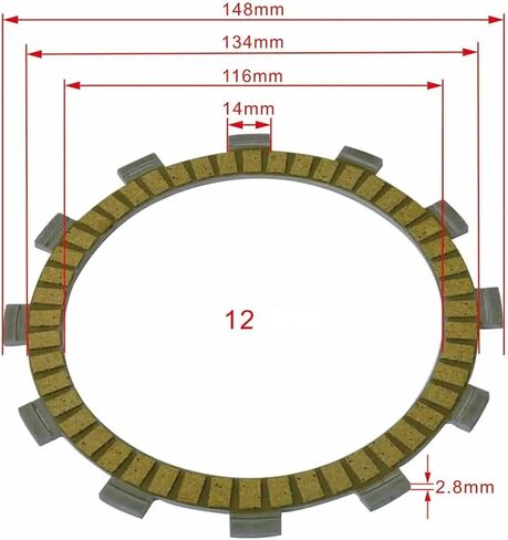 قطع غيار 7 قطعة دراجة نارية قابض احتكاكي لوحات صالح لل YFM350 U 96-98 YFM350 X 87-03 YFM350 R 07-13 YFM400 FW 93-98 in Kuwait
