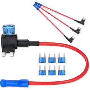 VEVOR Fuse Tap, 24 Packs, 4 Types 12V Car Add-a-Circuit Fuse Tap Adapter, Standard Mini Micro2 and Low Profile Mini Blade Fuses Holder, ATO ATC ATM Fuses Adapter Jumper for Cars Trucks Boats in Saudi Arabia