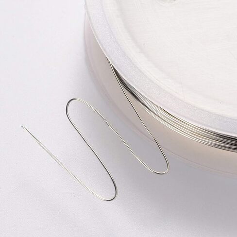 49.21Feet/15m 26 Gauge Copper Wire 0.4mm Jewelry Beading Wire Silver Metal Craft Artistic Coil Wire in Saudi Arabia