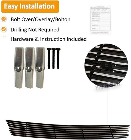 Fits Kia Optima 2011 2012 2013 LX EX Main Upper Lower Bumper Aluminum Chrome Billet Grille Insert Grill Combo(Upper+Bumper) in Saudi Arabia