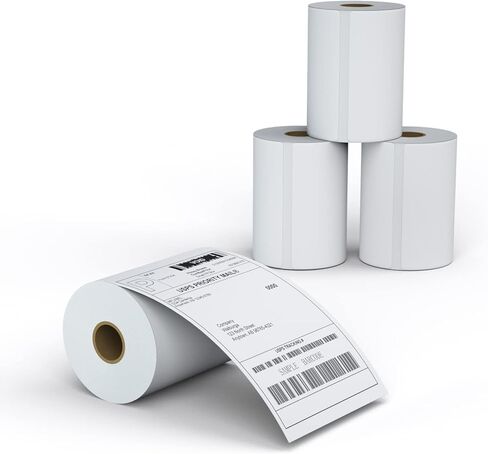 MFLABEL® 6 Rolls Dymo 1744907 Compatible Thermal Shipping Postage Label for 4XL Plus 24pcs Fragile Stickers in Kuwait