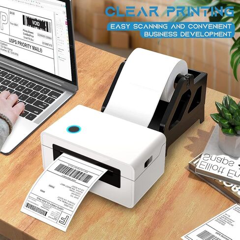 MFLABEL® 6 Rolls Dymo 1744907 Compatible Thermal Shipping Postage Label for 4XL Plus 24pcs Fragile Stickers in Kuwait