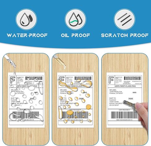 MFLABEL® 6 Rolls Dymo 1744907 Compatible Thermal Shipping Postage Label for 4XL Plus 24pcs Fragile Stickers in Kuwait