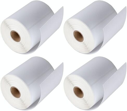 MFLABEL® 6 Rolls Dymo 1744907 Compatible Thermal Shipping Postage Label for 4XL Plus 24pcs Fragile Stickers in Kuwait