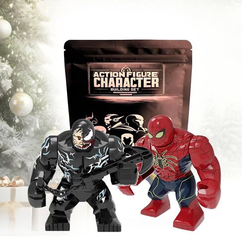 VENQM vs Spider Man 3 Inches Tall Large Action Figure Toy Playset - 2pcs | Compatible with Major Building Block Brands | Great Gift for Kids Toddler Preschool in Kuwait