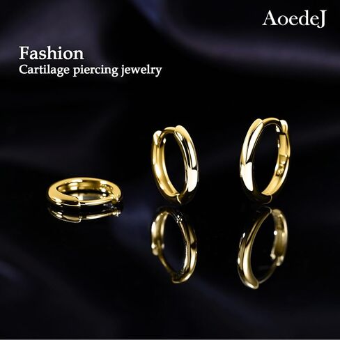 AoedeJ 925 Sterling Silver Hoop Earrings for Women Small Hoopsfor Second Hole Hoops Sterling Silver Huggie Earrings for Girls in Saudi Arabia