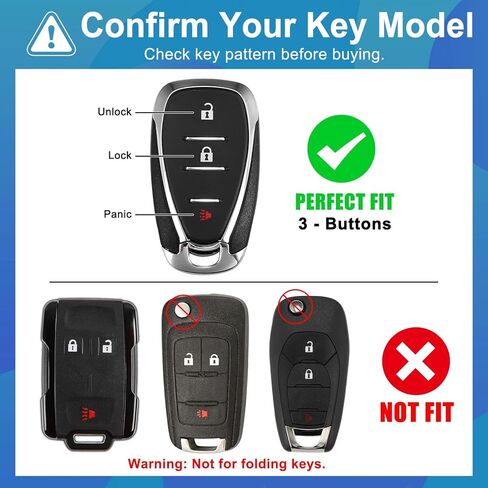 Key Fob Cover for Chevy - Premium Soft TPU Shell Full Protection Case with Keychain, Fits Equinox Malibu Traverse Cruze Blazer Camaro Trailblazer Spark Sonic Volt Bolt Trax, Gray 5-Button in Saudi Arabia