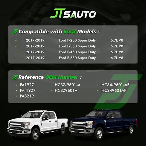 6.7 عنصر فلتر الوقود FD4624 باور ستروك، وفاصل الوقود/الماء وفلتر زيت FL2051S متوافق مع محرك 2017-2025 F-250، F-350، F-450، F-550 Super Duty 6.7L V8، يستبدل # FD-4625، HC3Z-9N184-B in Kuwait