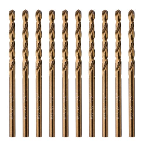 SPKLINE 10 Pcs High Speed Steel Cobalt Drill Bit Set 2 Pcs of Each 1mm(3/64"), 1.5mm(1/16") 2mm(5/64") 2.5mm(3/32") 3mm(1/8") Jobber Length Twist M35 Metal Drill Bit For Stainless Steel And Hard Metal in Kuwait