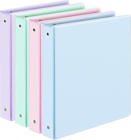 Sooez 2 Pack BinderX 3 Ring Binder 1 Inch, 𝗘𝘅𝘁𝗿𝗮 𝗗𝘂𝗿𝗮𝗯𝗹𝗲 1 Inch Binders 3 Ring Holds 700 Sheets, PVC Free Clear View Binders 1 Inch, Three Ring Binder for School & Office Supplies, A4 in Saudi Arabia