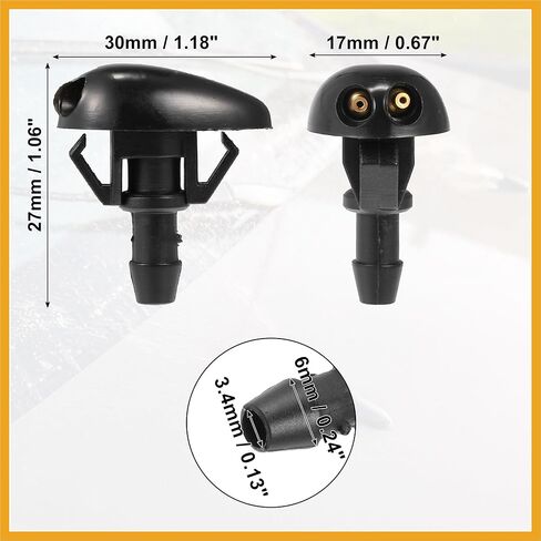 Windshield Wiper Washer Nozzle Spray Jet for Nissan Frontier 1998-2004 for Nissan Xterra 2000-2004 No.289313S500 - Pack of 2 Replacement in Saudi Arabia