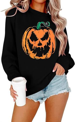 Halloween Sweatshirts for Women Halloweentown University T Shirt Funny Party Spooky Academy Pullover Sweatshirt in Kuwait