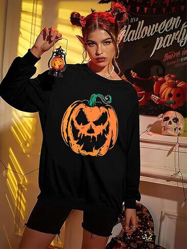 Halloween Sweatshirts for Women Halloweentown University T Shirt Funny Party Spooky Academy Pullover Sweatshirt in Kuwait