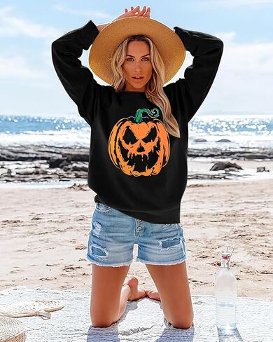 Halloween Sweatshirts for Women Halloweentown University T Shirt Funny Party Spooky Academy Pullover Sweatshirt in Kuwait