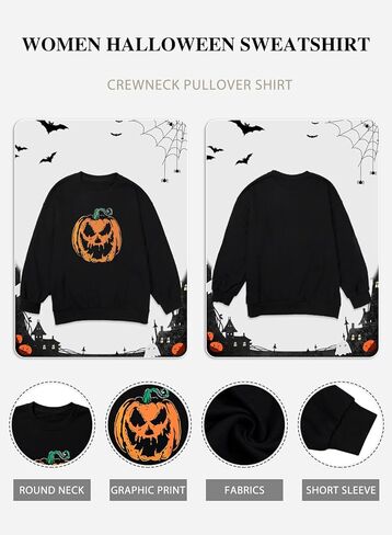 Halloween Sweatshirts for Women Halloweentown University T Shirt Funny Party Spooky Academy Pullover Sweatshirt in Kuwait