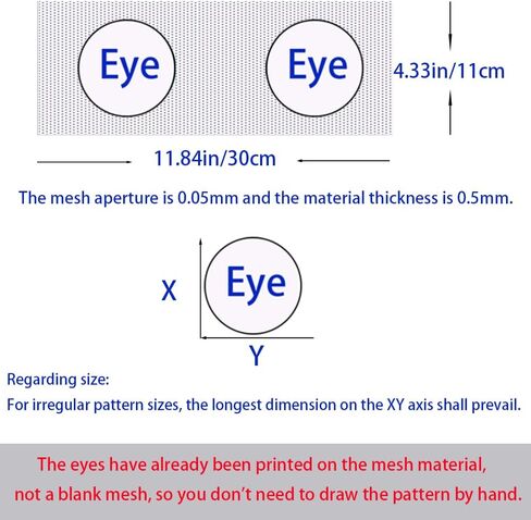 Stars Graphics fursuit Eye mesh Plastic for Making fursuit Head Materials,Eye diameter3.15in/8cm,Can Customize Graphics (Red) in Saudi Arabia