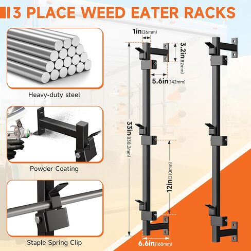 رف Weedeater للمقطورة المغلقة، رف تشذيب المناظر الطبيعية، رف أكل الأعشاب وشماعات للمقطورة، رفوف المقطورة لمعدات العشب، ملحقات المقطورة المغلقة بحامل الأعشاب in Kuwait