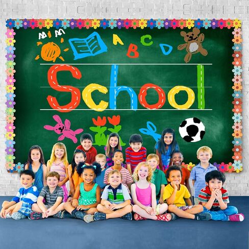 FOBSME 75.6 Feet Flower Bulletin Board Borders Colorful Flower Die-Cut Bulletin Board Trim Boho Floral Classroom Decorations for Chalkboard Blackboard Back to School Spring Summer Party Supplies in Kuwait