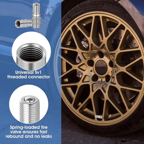 6 قطع 27 ملم صمام الإطارات موسع برغي على غطاء صمام السيارة الجذعية موسعات عالمية مطلية بالنحاس عجلة الإطارات قبعات محول موسع لسيارة شاحنة دراجة نارية اكسسوارات الرجال الفضة in Kuwait
