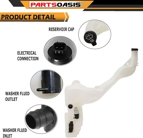 New Aftermarket GM1288235 Washer Reservoir With Cap Pump and Sensor Replacement For Chevy Equinox/GMC Terrain 2018-2022 Replaces OE 84768722 in Saudi Arabia