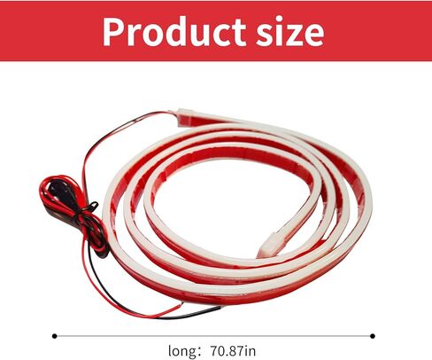1 Pcs Car Led Hood Light Strip Flexible Waterproof Through-Type Gap Light Guide Strip Center Grille Led Light Strip Scanning Lights for Car, SUV,Truck (70 Inches White) in Saudi Arabia