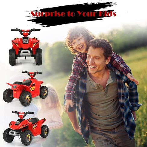 HONEY JOY Ride On ATV, 6V Mini Off-Road Battery Powered Motorized Quad for Kids, Anti-Slip Wheels, RWD 4-Wheeler Electric Ride On Toy Car for Toddlers (Blue) in Saudi Arabia