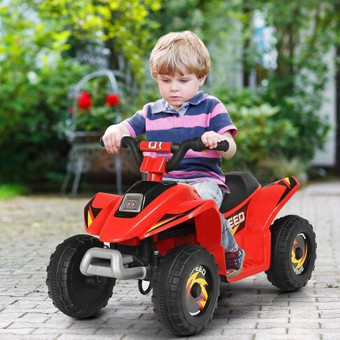 HONEY JOY Ride On ATV, 6V Mini Off-Road Battery Powered Motorized Quad for Kids, Anti-Slip Wheels, RWD 4-Wheeler Electric Ride On Toy Car for Toddlers (Blue) in Saudi Arabia