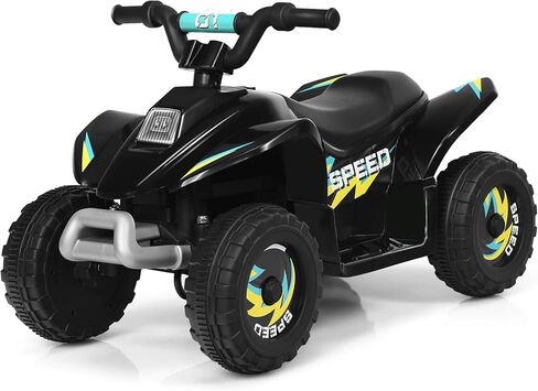 HONEY JOY Ride On ATV، 6 فولت بطارية صغيرة للطرق الوعرة تعمل بمحرك رباعية للأطفال، عجلات مضادة للانزلاق، سيارة ركوب كهربائية ذات 4 عجلات RWD للأطفال الصغار (أزرق) in Saudi Arabia