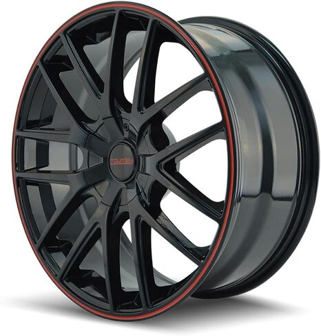 TR60 20x8.5, Bolt Pattern: 5x112/120, Offset: 40, BLACK/RED RING, set of 1 in Saudi Arabia