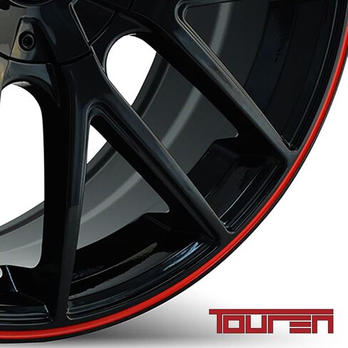 TR60 20x8.5, Bolt Pattern: 5x112/120, Offset: 40, BLACK/RED RING, set of 1 in Saudi Arabia
