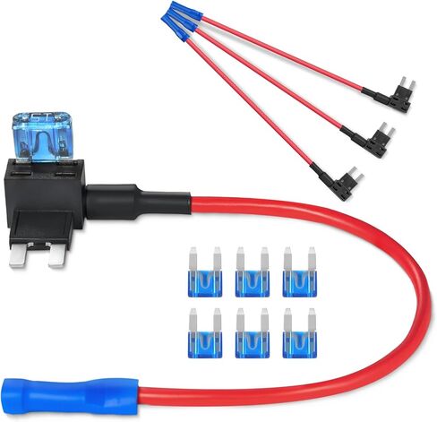 VEVOR Fuse Tap, 24 Packs, 4 Types 12V Car Add-a-Circuit Fuse Tap Adapter, Standard Mini Micro2 and Low Profile Mini Blade Fuses Holder, ATO ATC ATM Fuses Adapter Jumper for Cars Trucks Boats in Saudi Arabia