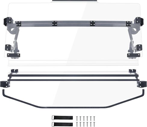 Front Windshield for Polaris RZR XP 1000/XP4 1000 2024, Clear Hard Coated Dustproof Adjustable Vents Windscreen for Polaris RZR 1000 XP/4 1000 XP Sport / Premium / Ultimate 2024 Accessories in Saudi Arabia