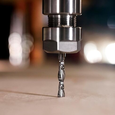 SpeTool 5PCS Spiral Router Bits Up Down Compression Bit with 1/4" Shank 1" Cutting Length , Solid Carbide CNC Router Bit Set for Wood Slot Mortise Cut Carving Engraving in Kuwait