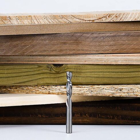 SpeTool 5PCS Spiral Router Bits Up Down Compression Bit with 1/4" Shank 1" Cutting Length , Solid Carbide CNC Router Bit Set for Wood Slot Mortise Cut Carving Engraving in Kuwait