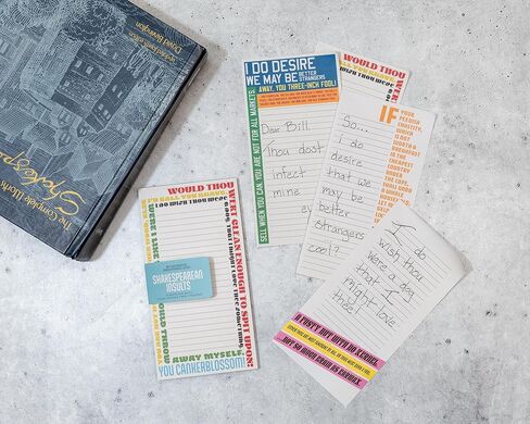 مفكرة The Unemployed Philosophers Guild Shakespearean Insults Notepad - 65 لوحة ملاحظات مكتبية سهلة التمزق مع 4 تصميمات متبادلة للصفحات، 8.25 بوصة × 4.25 بوصة in Saudi Arabia