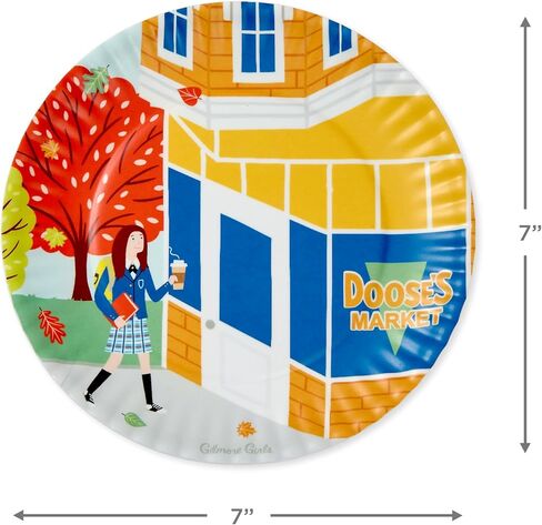 Hallmark Gilmore Girls Appetizer Plates, Set of 4 (Luke's Diner, Doose's Market, Stars Hollow) Mom Gift for Mothers Day in Saudi Arabia