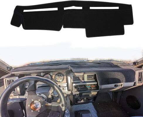 حصيرة غطاء لوحة القيادة لملحقات نيسان باثفايندر D21 لعام 1986-1993، غطاء داش ترقية مخملي داش حصيرة ظلة وهج الأشعة فوق البنفسجية حامي (86-93 أسود) in Kuwait