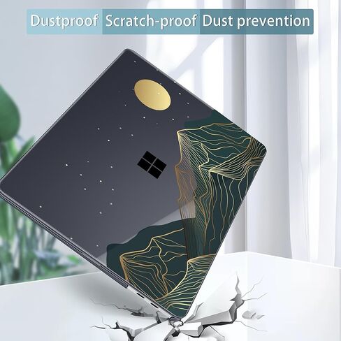 حافظة مطبوعة من Mektron لجهاز 2025 Microsoft Surface Laptop Windows 11 Copilot+ PC Surface Laptop 13 بوصة غطاء شاشة تعمل باللمس يناسب الطراز 2095، رخام وردي in Saudi Arabia