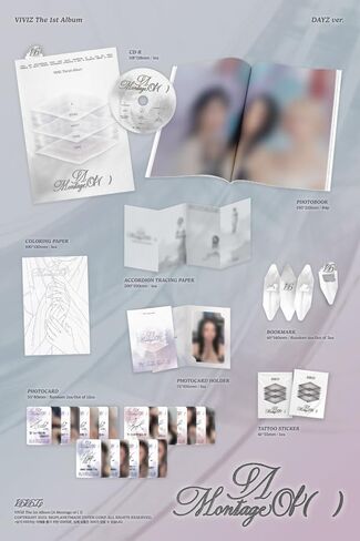 VIVIZ A Montage of () Album (DAYZ Ver.) Photobook + CD + 2 Photocard + Holder + Card Set (La La Love Me) in Saudi Arabia