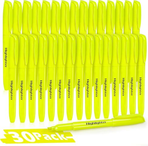 Duchong 30 Count Highlighters, Chisel Tip Dry-Quickly Highlighter Markers, Highlighters Assorted Colors for Adult Kids, Office Classroom Must Have, School Supplies for Teachers in Saudi Arabia